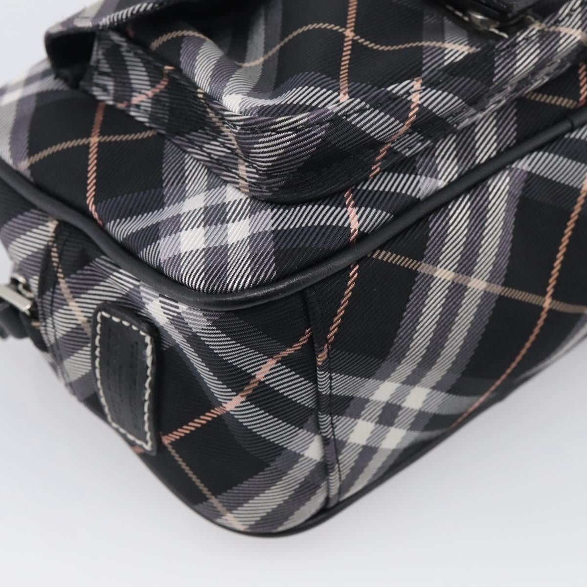 Burberry Nova Check Blue Label Nylon Black Nylon Shoulder Bag Bag (Pre-Owned)