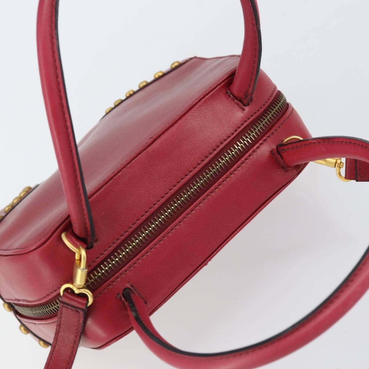 Celine Handbag Leather Red Leather Handbag (Pre-Owned)