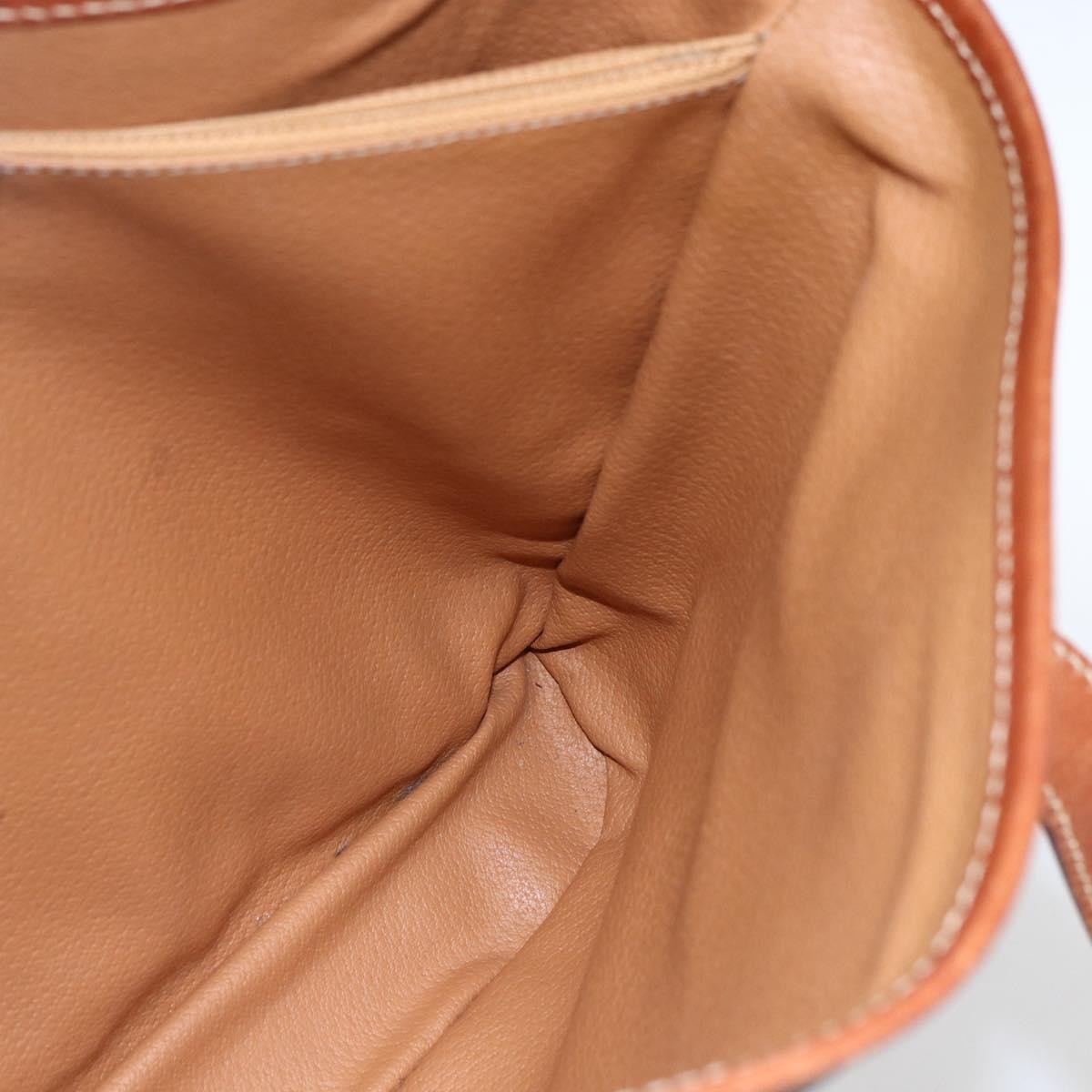 Celine Vintage Macadam Canvas And Leather Brown Canvas Handbag (Pre-Owned)
