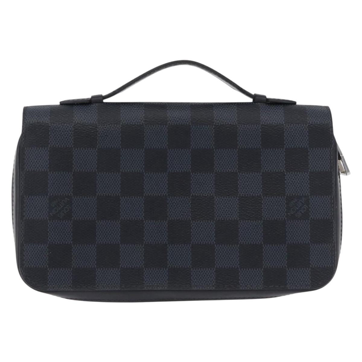 Louis Vuitton Zippy Xl Damier Leather Black Canvas Wallets Accessory (Pre-Owned)