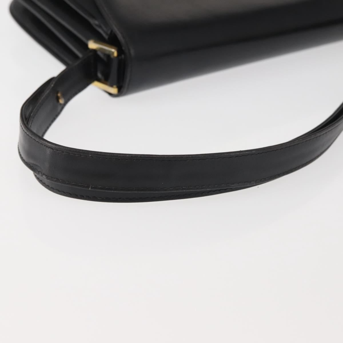 Bally Vintage Leather Black Leather Shoulder Bag Bag (Pre-Owned)