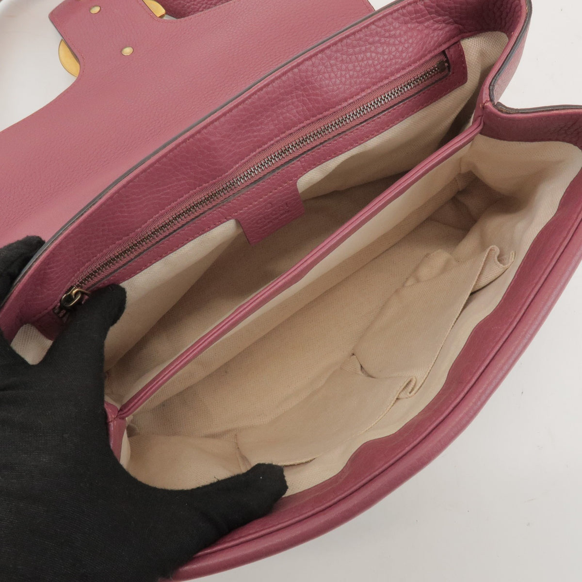 Gucci Gg Marmont Leather Pink Leather Shoulder Bag Bag (Pre-Owned)