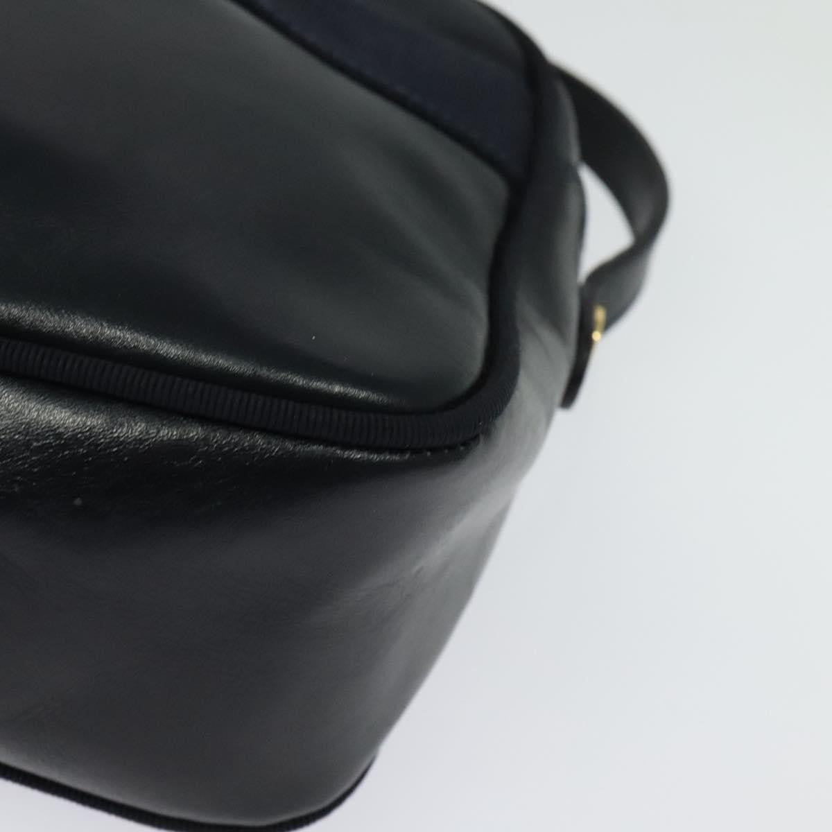Salvatore Ferragamo Vala Leather Navy Leather Shoulder Bag Bag (Pre-Owned)