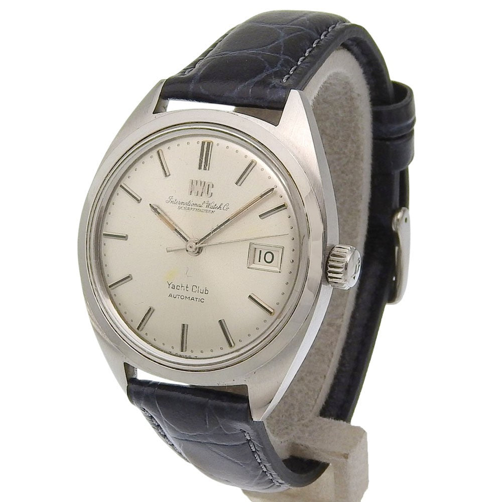 Iwc Schaffhausen Yacht Club Stainless Steel And Leather Watch (Pre-Owned)