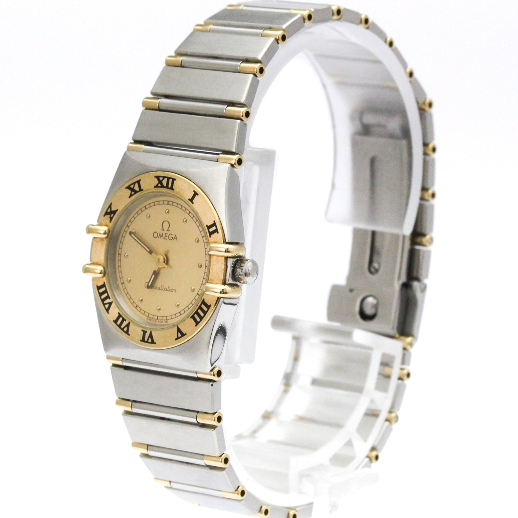 Omega Constellation Quartz Stainless Steel And Yellow Gold Watch (Pre-Owned)