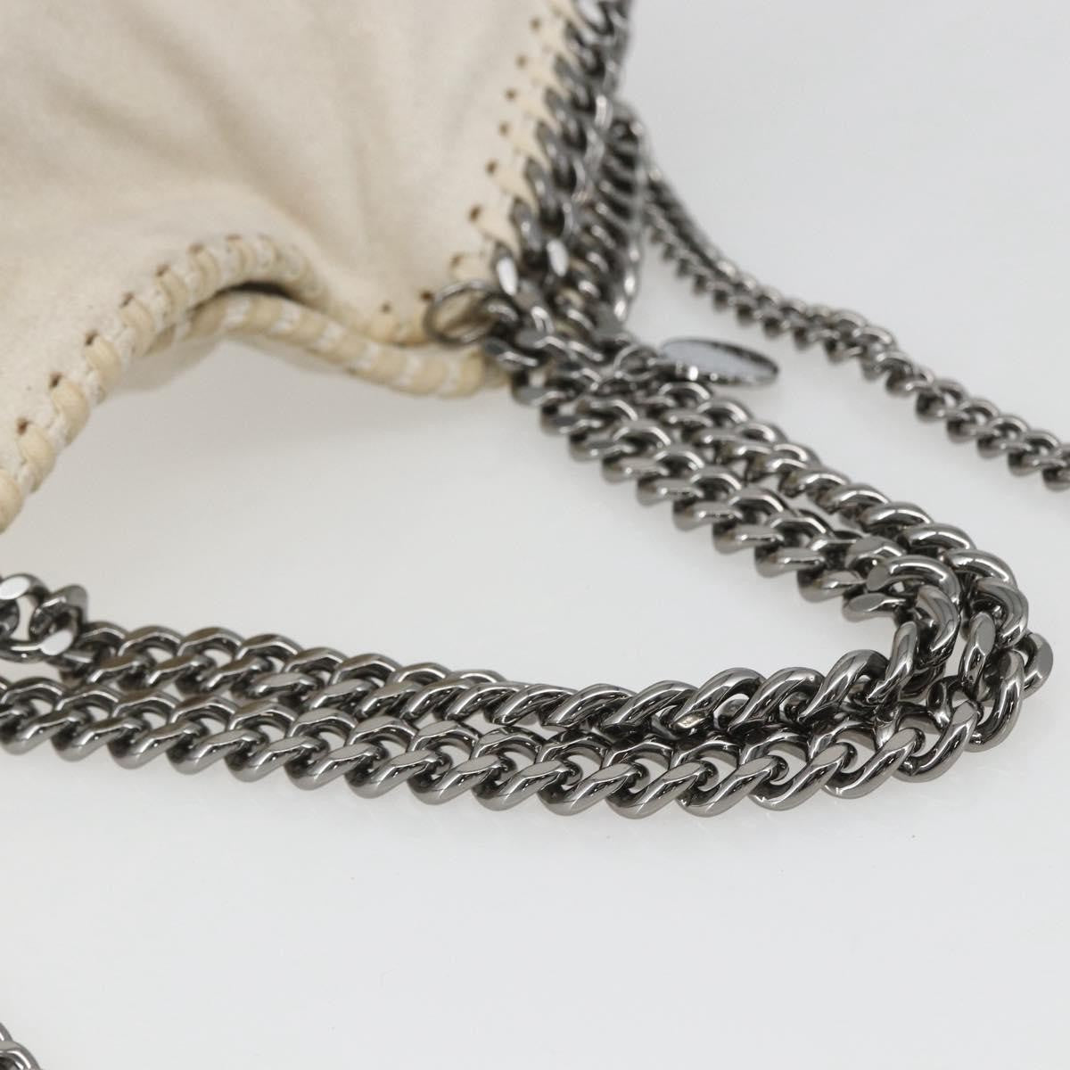 Stella Mccartney Falabella Fold Over Shaggy Deer White Polyester Handbag (Pre-Owned)