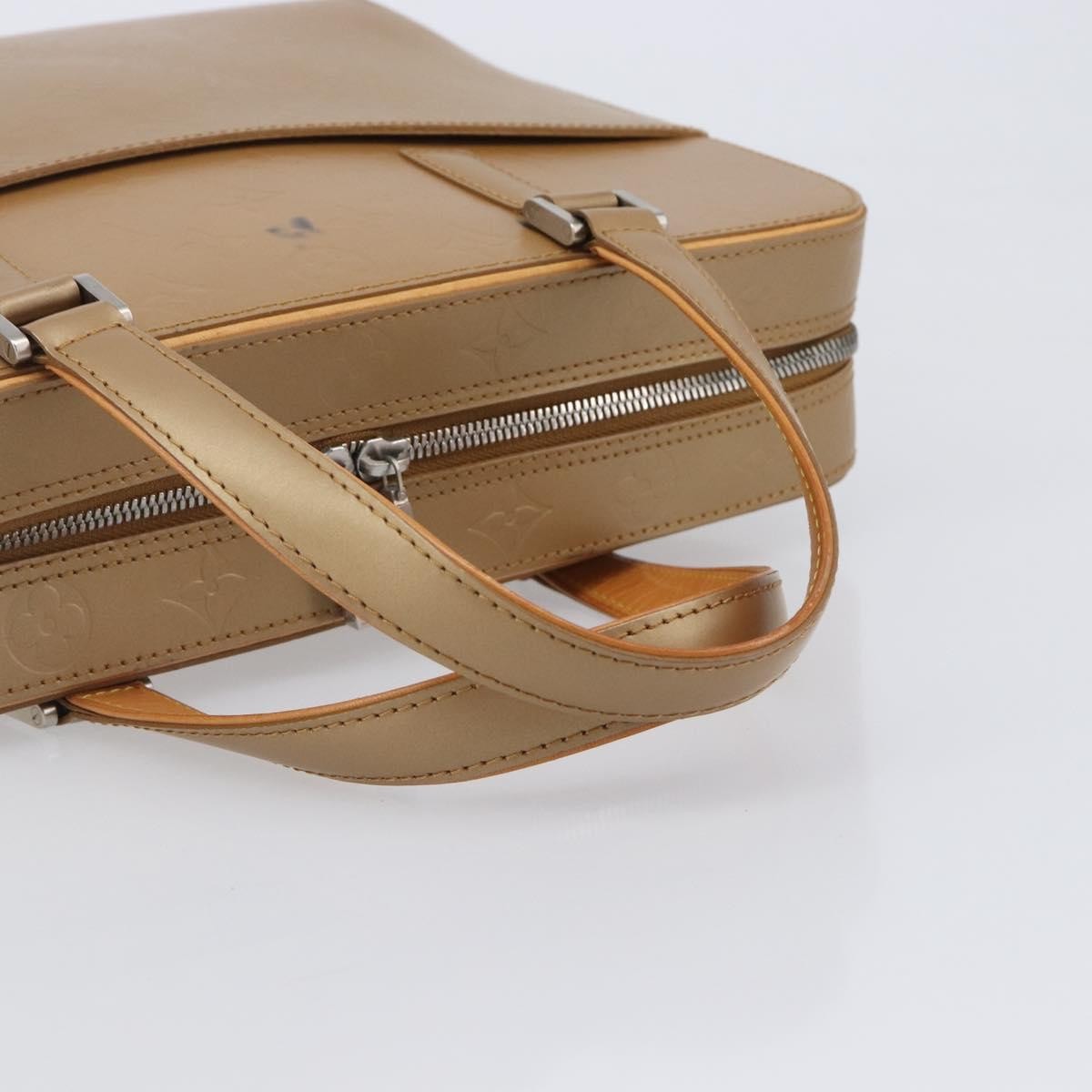 Louis Vuitton Mat Malden Monogram Vernis Beige Canvas Handbag (Pre-Owned)