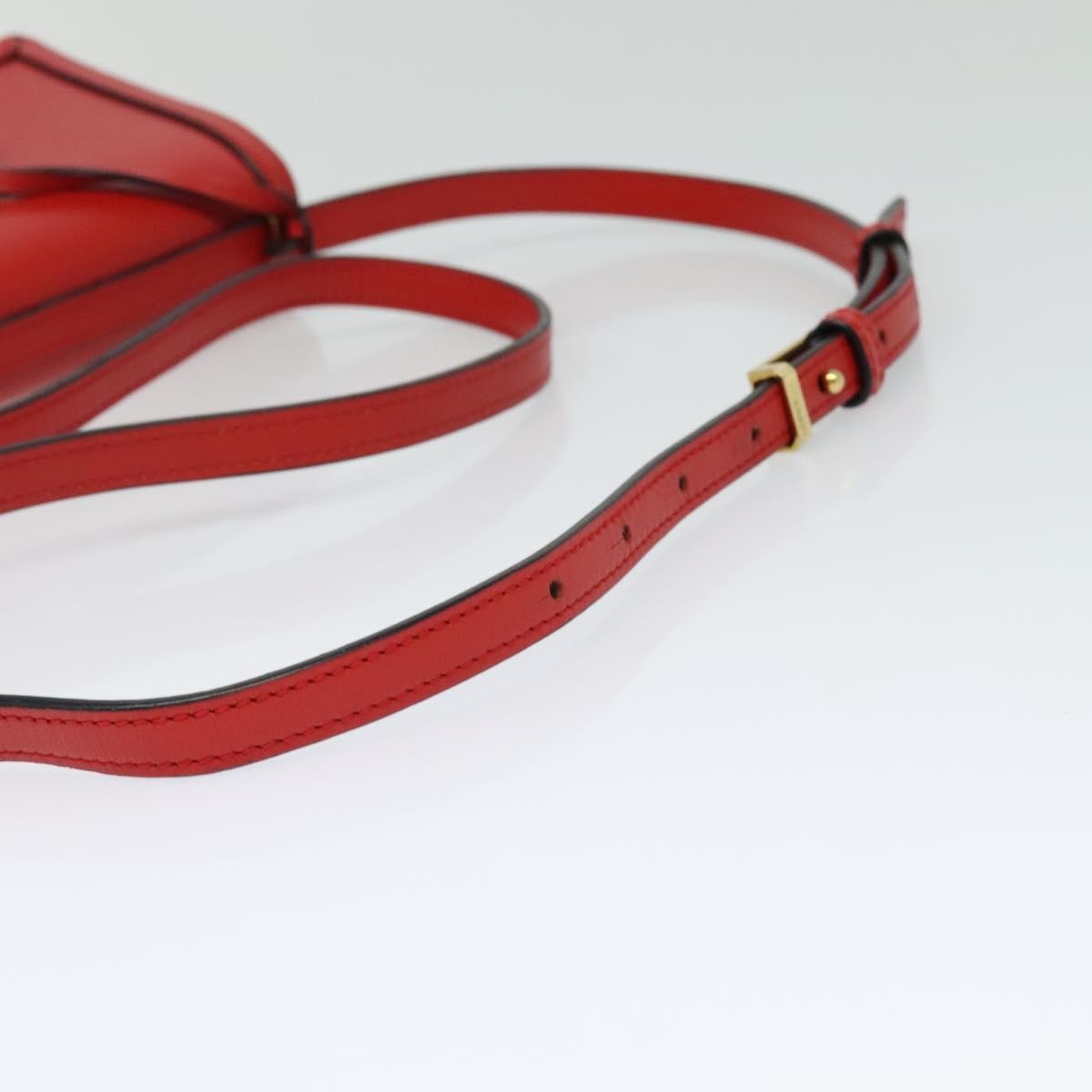 Loewe Barcelona Leather Red Leather Shoulder Bag Bag (Pre-Owned)