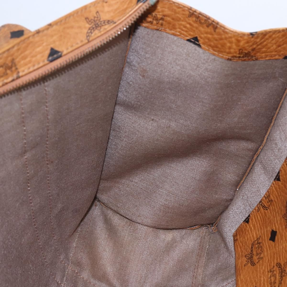 MCM Vintage Visetos Canvas Brown Canvas Tote Bag Bag (Pre-Owned)