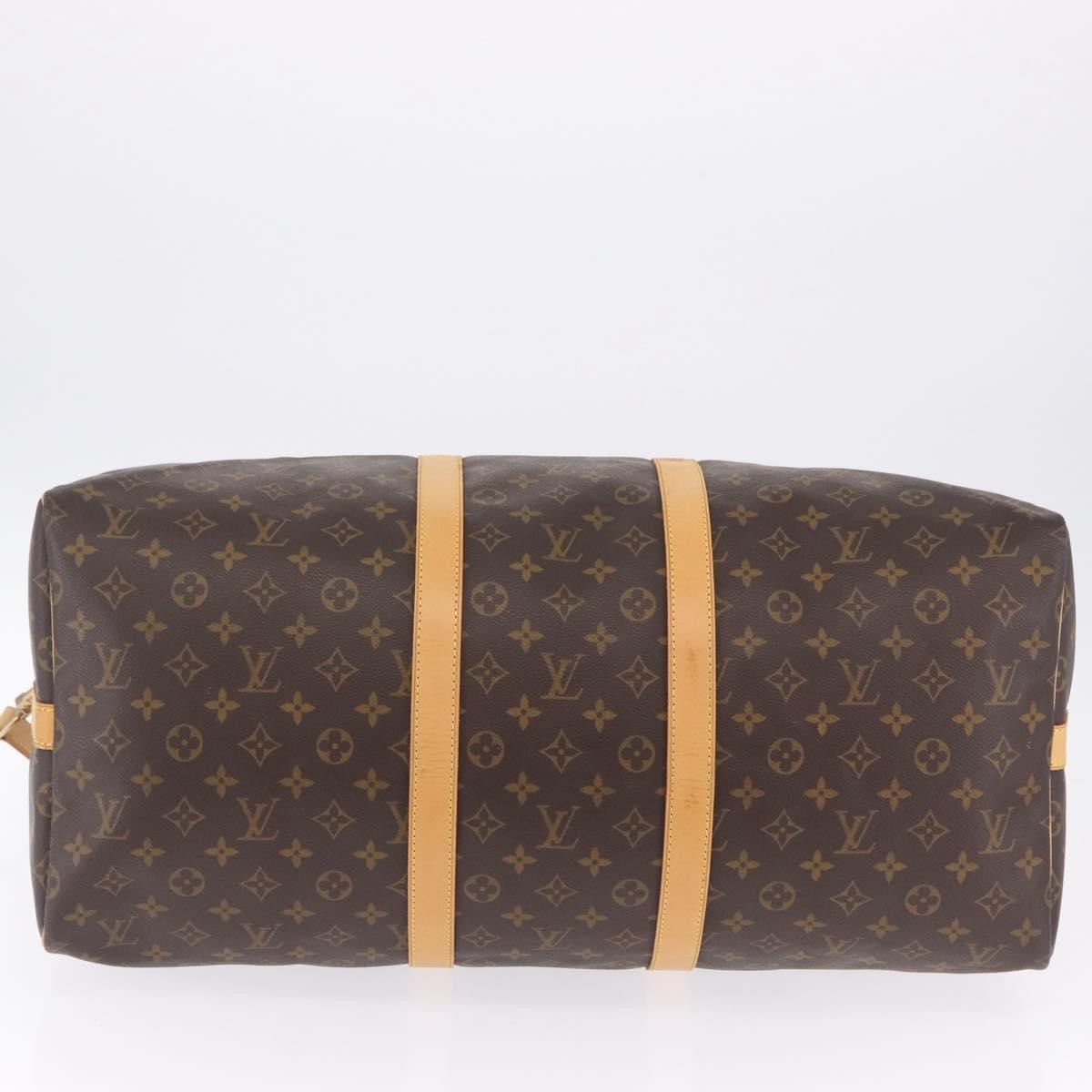 Louis Vuitton Keepall Bandouliere Monogram Canvas Brown Canvas Travel Bag Bag (Pre-Owned)