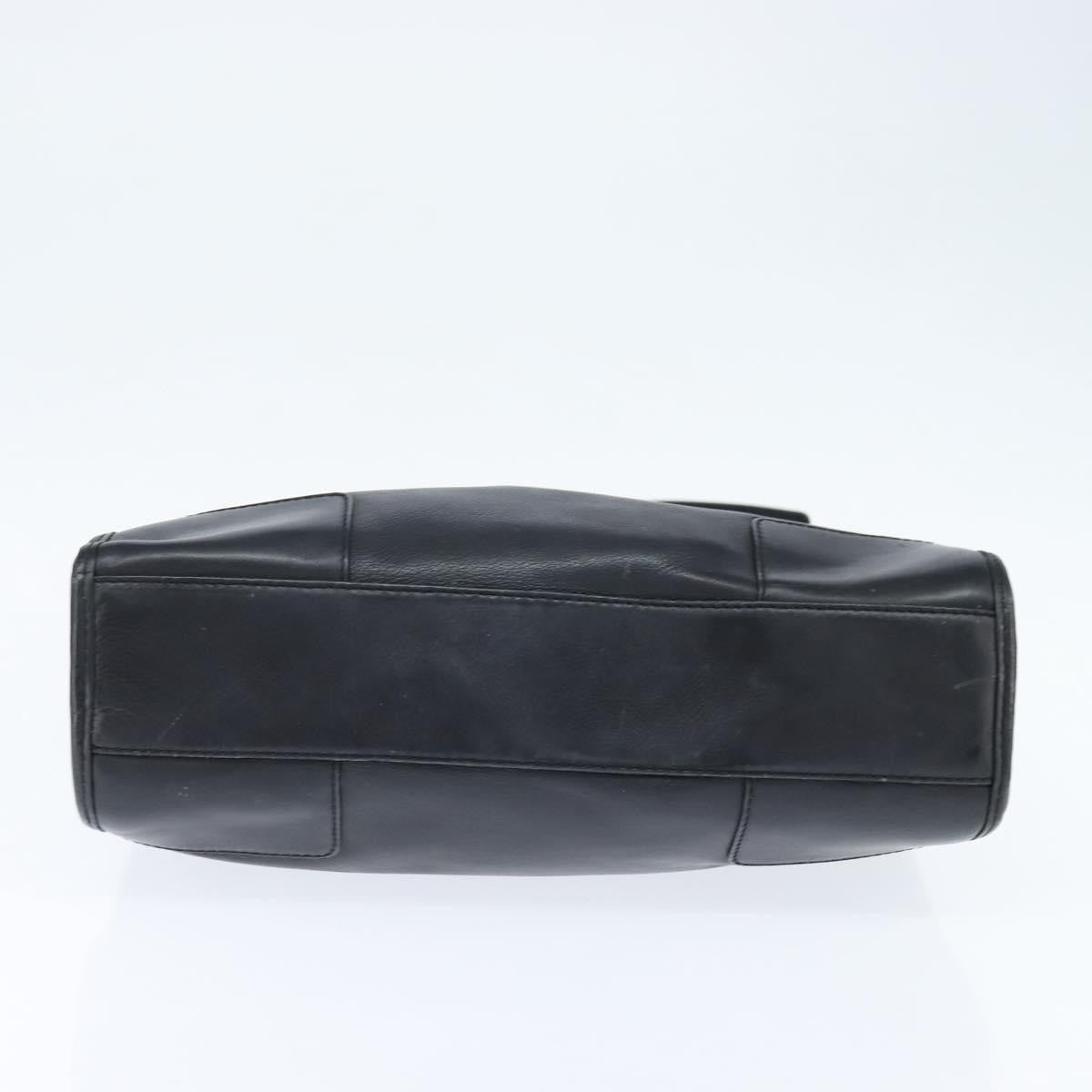 Loewe Anagram Leather Black Leather Shoulder Bag Bag (Pre-Owned)