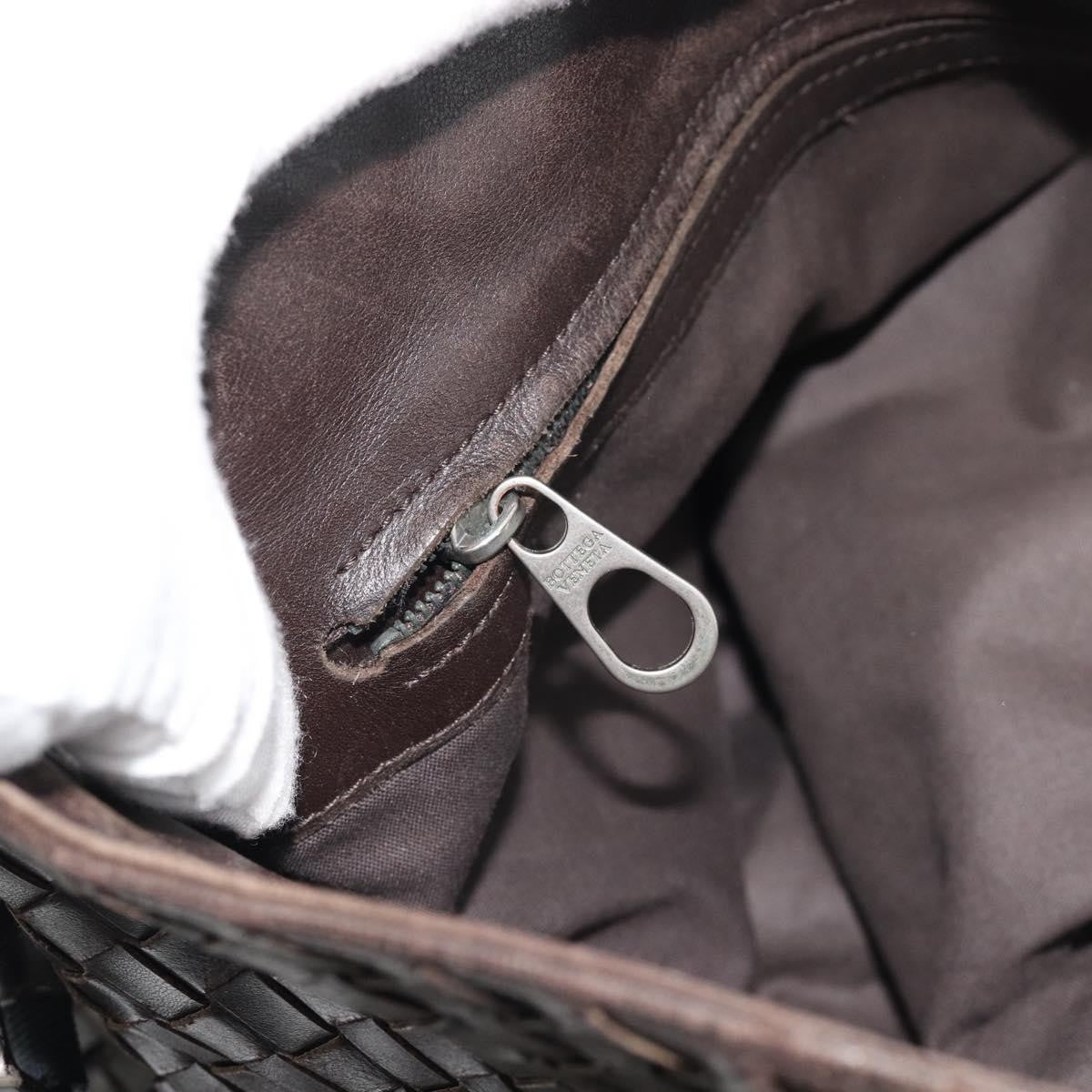 Bottega Veneta Flat Messenger Intrecciato Nappa Brown Leather Crossbody Bag Bag (Pre-Owned)