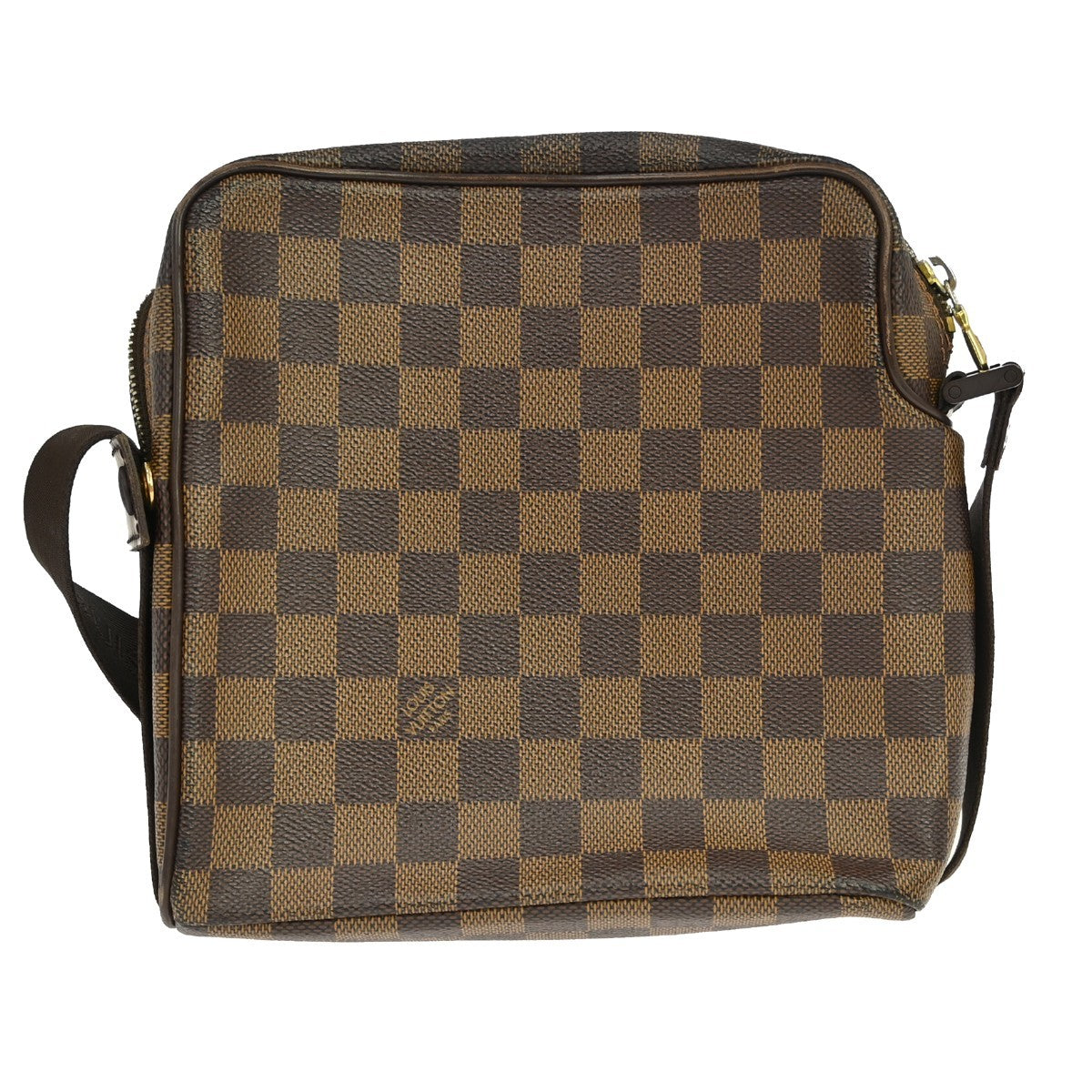 Louis Vuitton Olav Damier Ebene Brown Canvas Shoulder Bag Bag (Pre-Owned)