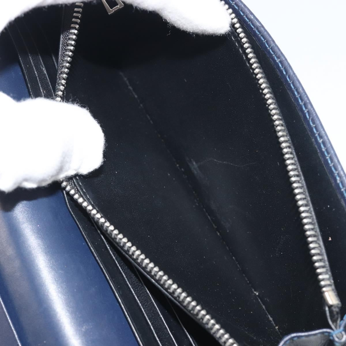 Loewe Anagram Leather Navy Leather Wallets Accessory (Pre-Owned)