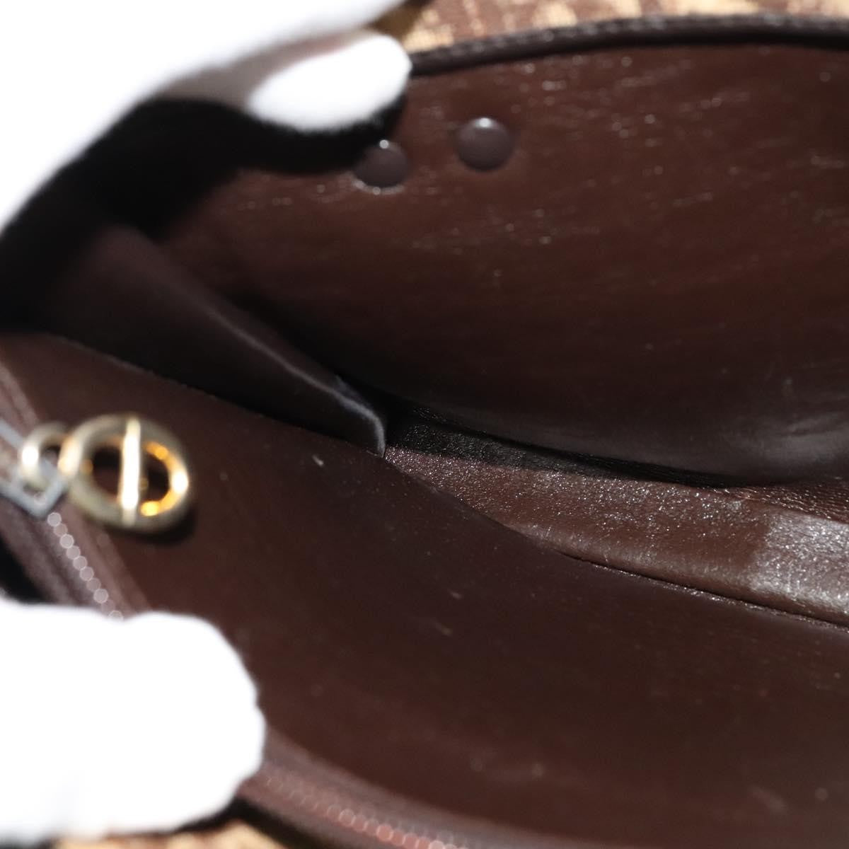 Christian Dior Vintage Trotter Canvas Brown Canvas Handbag (Pre-Owned)