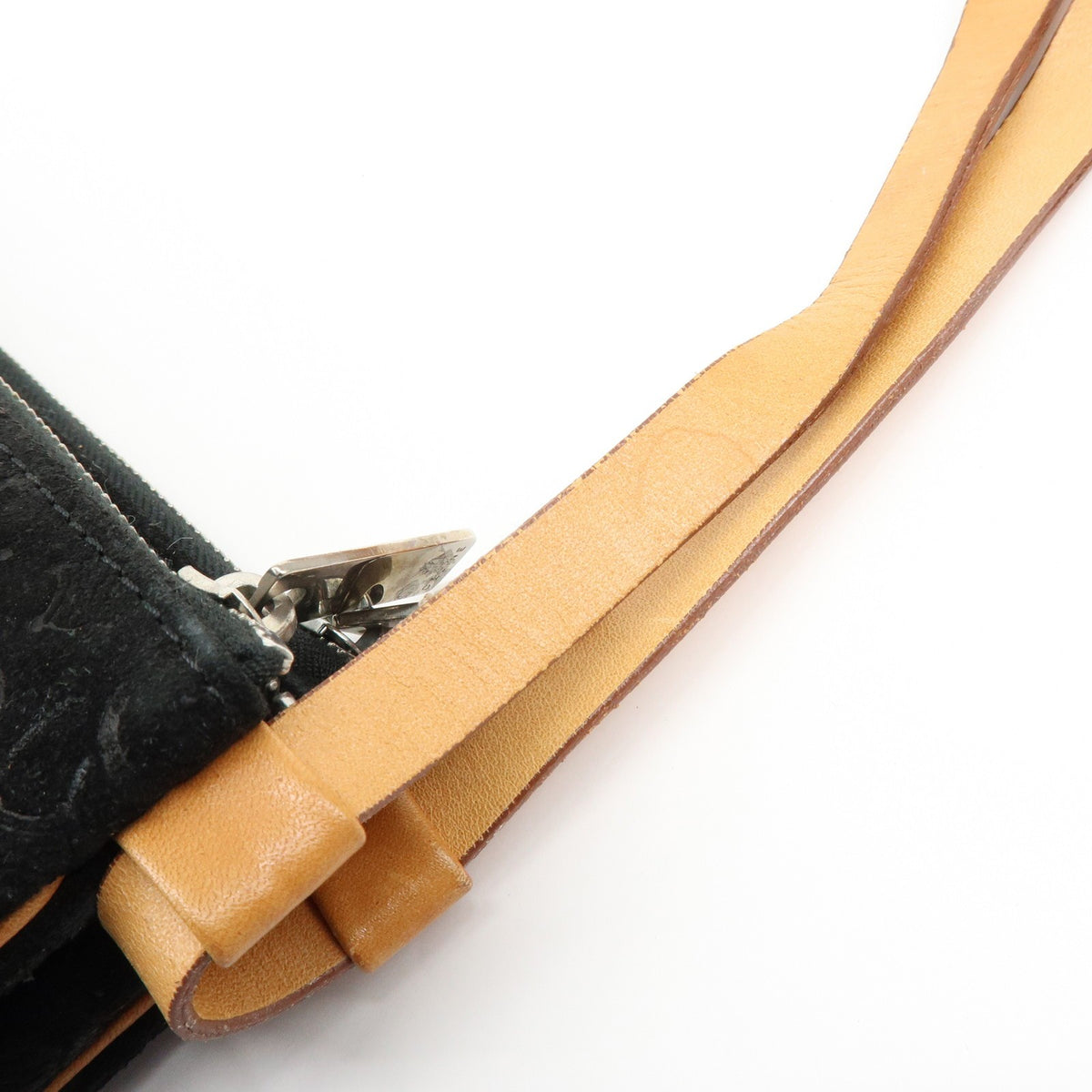 Celine C Macadam Shoulder Suede Black Suede Handbag (Pre-Owned)