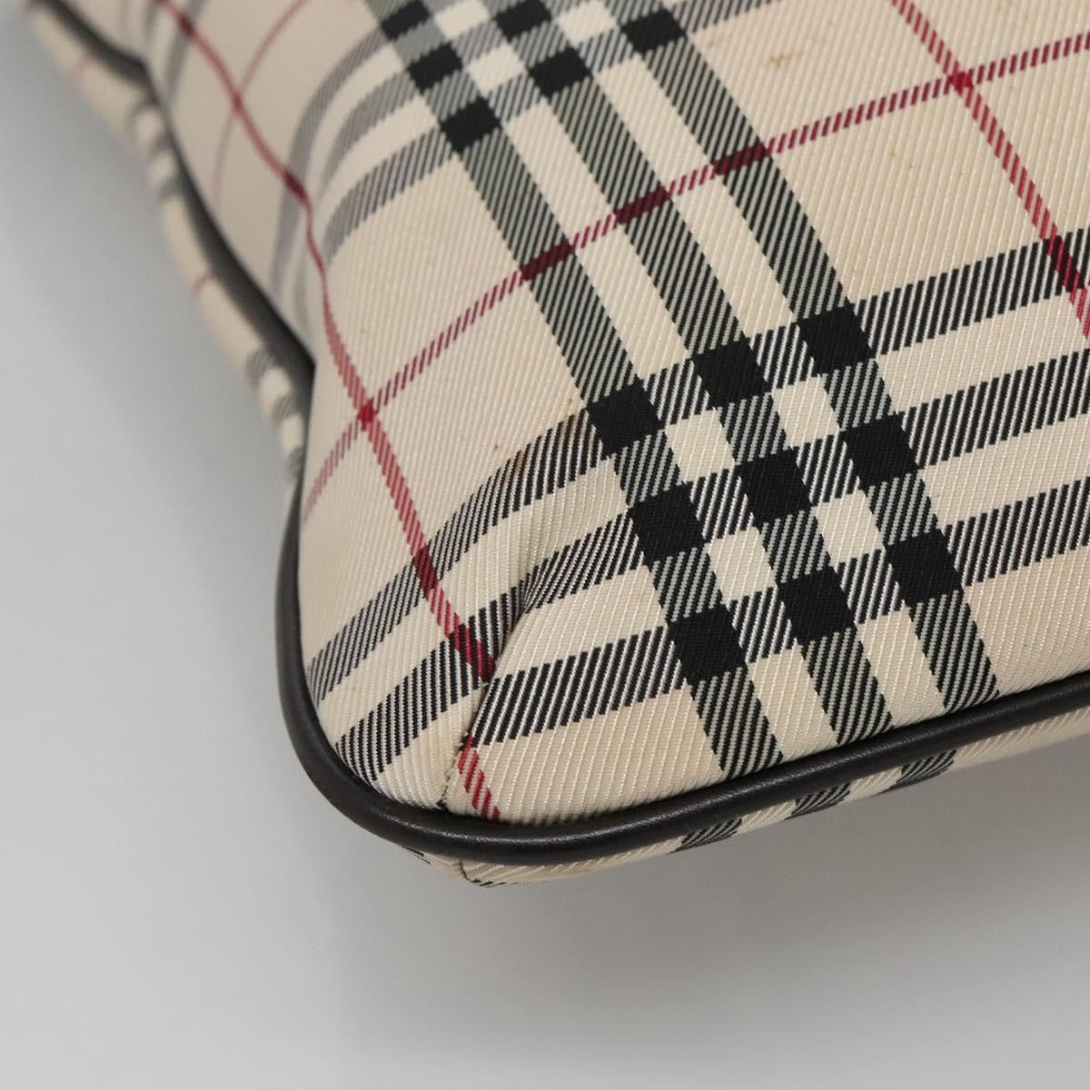 Burberry Nova Check Tote Nylon Beige Nylon Bag (Pre-Owned)