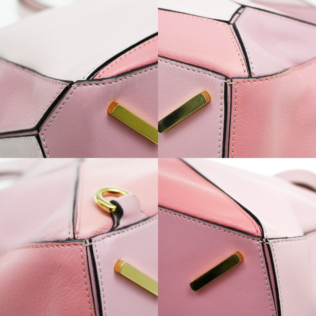 Loewe Puzzle Leather Pink Leather Handbag (Pre-Owned)