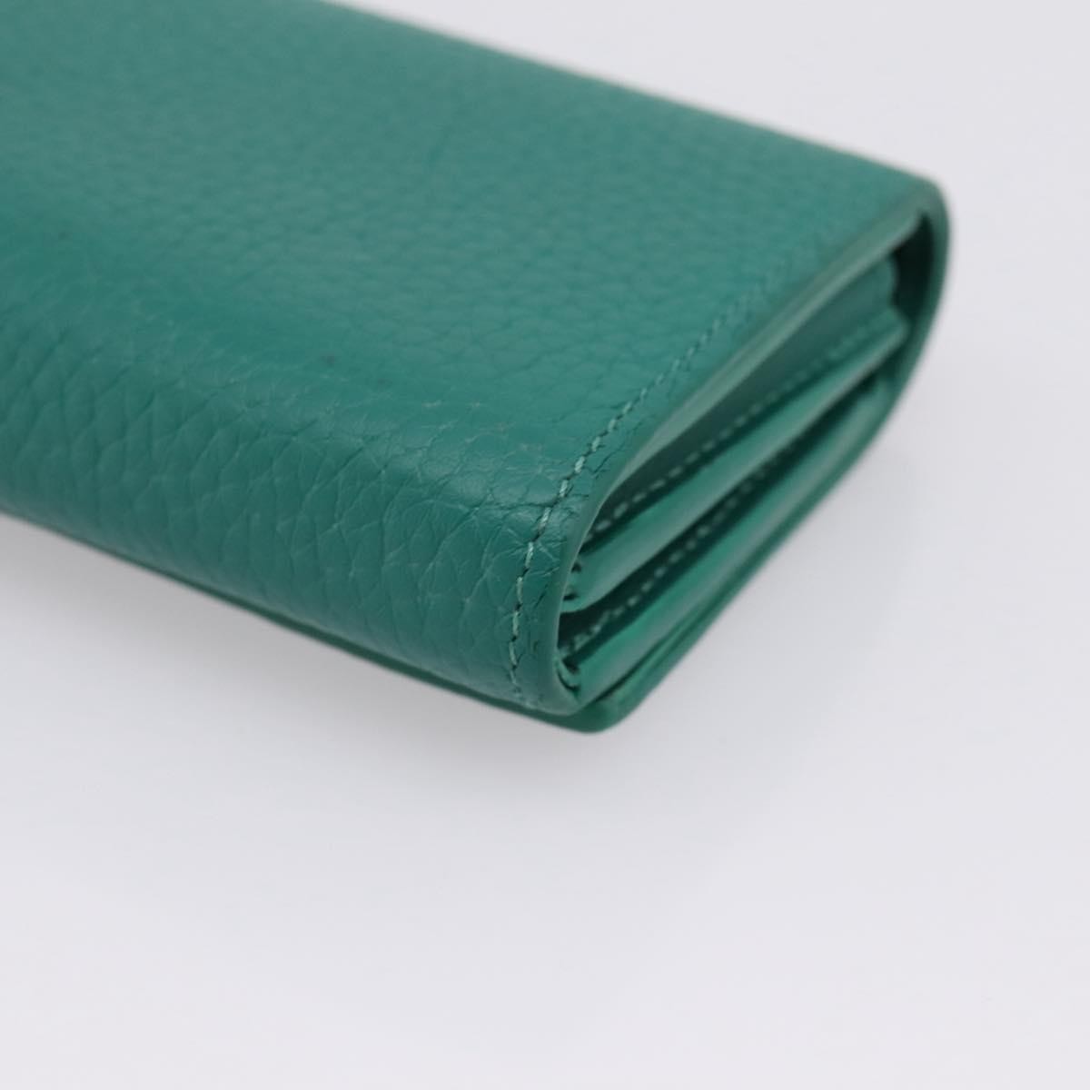 Louis Vuitton Capucines Leather Green Leather Wallets Accessory (Pre-Owned)