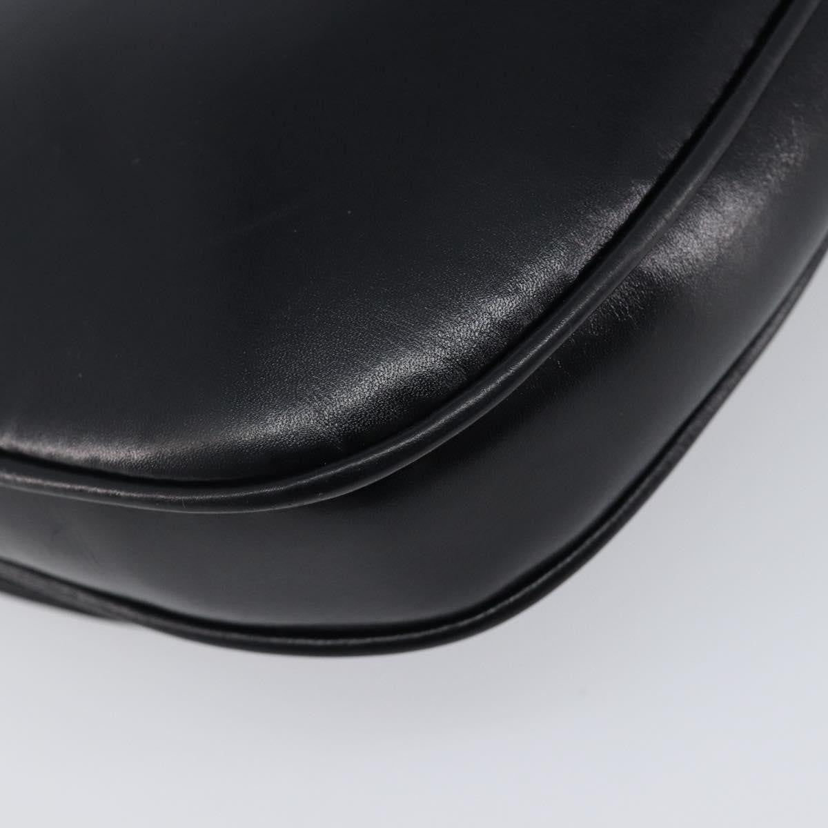 Celine Flap Shoulder Leather Black Leather Shoulder Bag Bag (Pre-Owned)