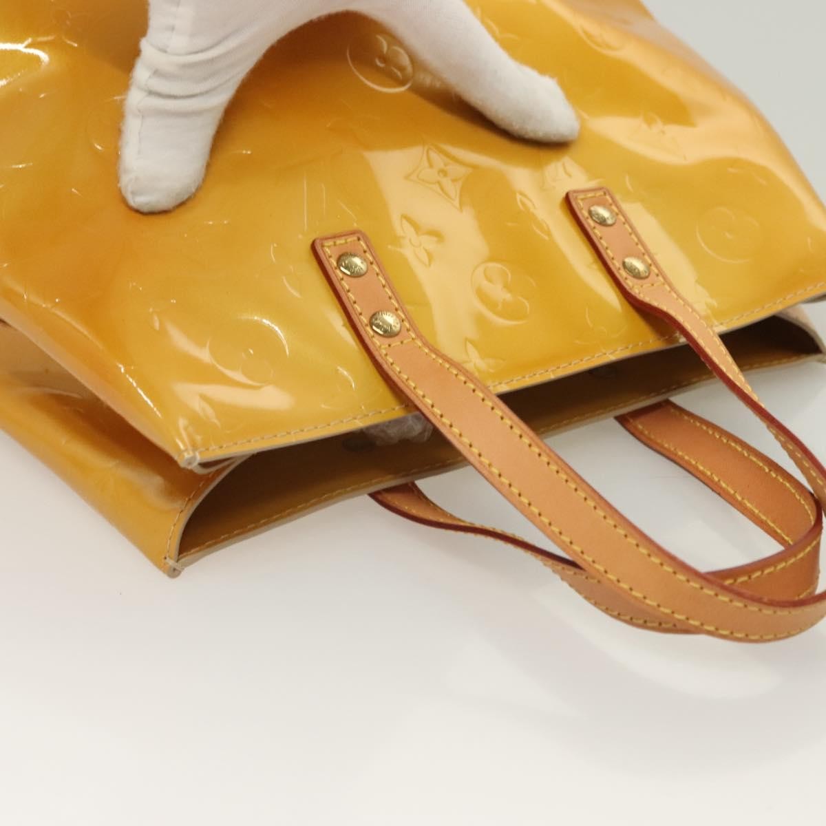 Louis Vuitton Reade Monogram Vernis Yellow Patent_Leather Handbag (Pre-Owned)