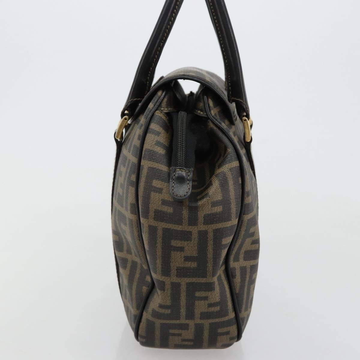 Fendi Vintage Zucca Canvas Brown Canvas Tote Bag Bag (Pre-Owned)