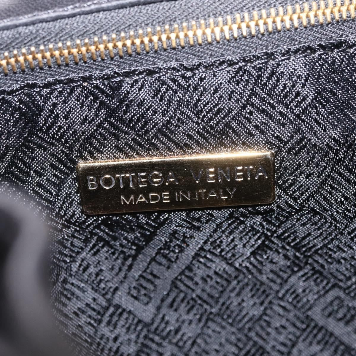 Bottega Veneta Backpack Leather With Intrecciato Black Leather Backpack Bag (Pre-Owned)
