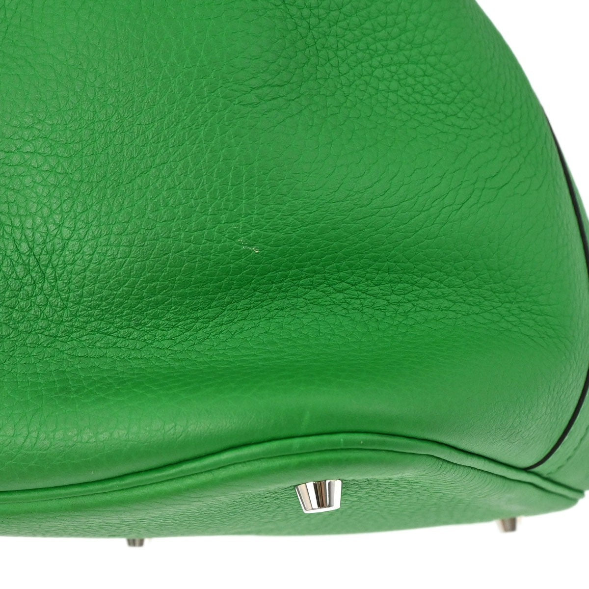Hermes Picotin Lock Clemence Green Leather Handbag (Pre-Owned)
