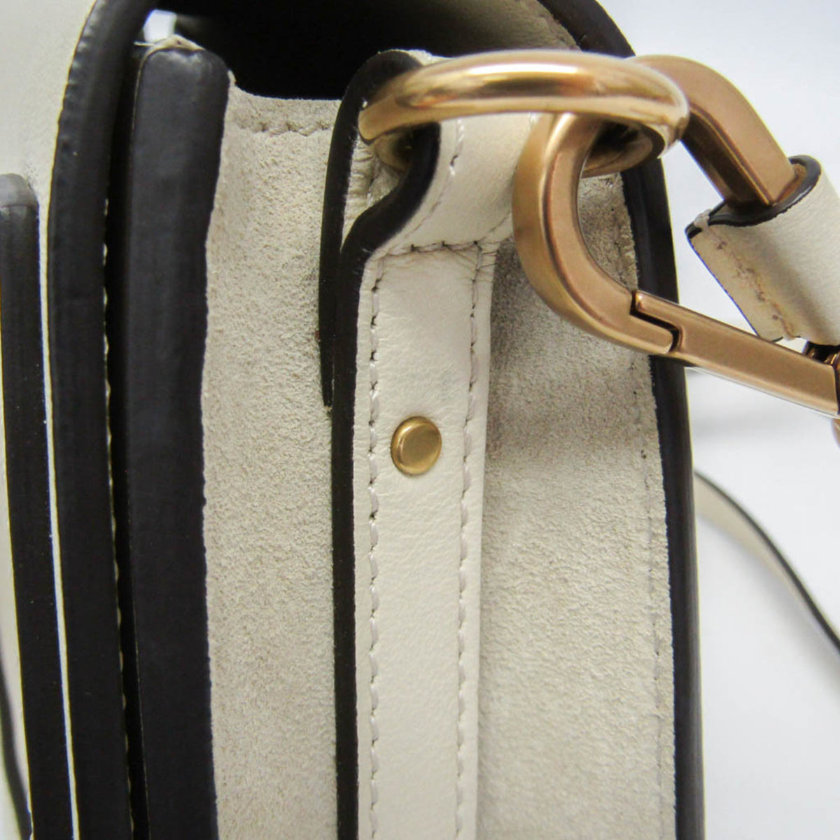 Chloe Nile Leather Beige Leather Shoulder Bag Bag (Pre-Owned)
