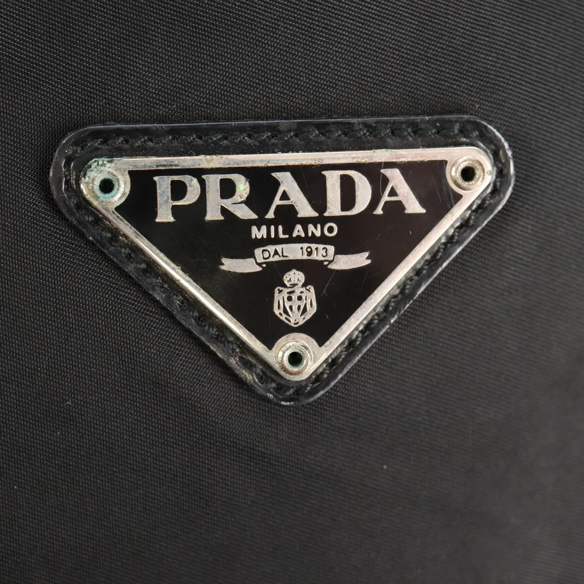 Prada Front Pocket Tessuto Black Nylon Backpack Bag (Pre-Owned)