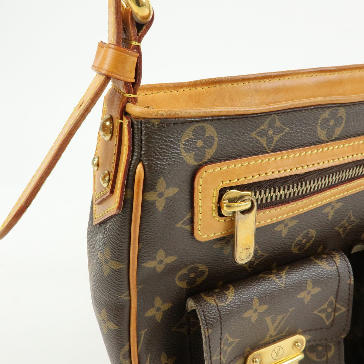 Louis Vuitton Hudson Monogram Canvas Brown Canvas Handbag (Pre-Owned)