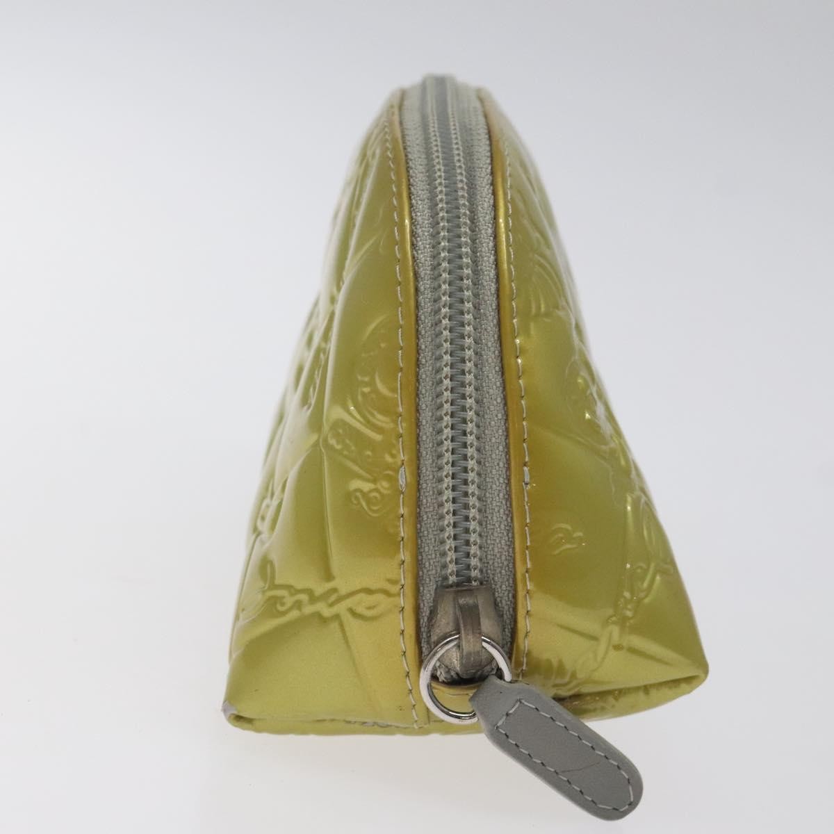 Chanel Vintage Toiletry Patent Leather Silver Other Clutche & Pouche Bag (Pre-Owned)