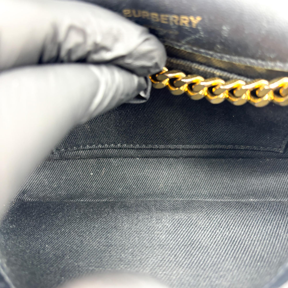 Burberry Lola Bum Quilted Lambskin Black Leather Handbag (Pre-Owned)