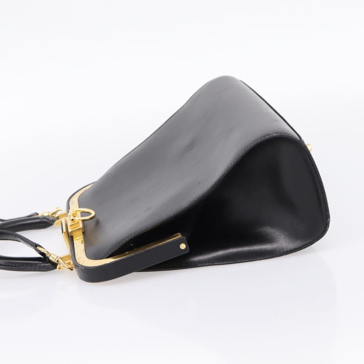 Christian Dior Shoulder Leather Black Leather Shoulder Bag Bag (Pre-Owned)