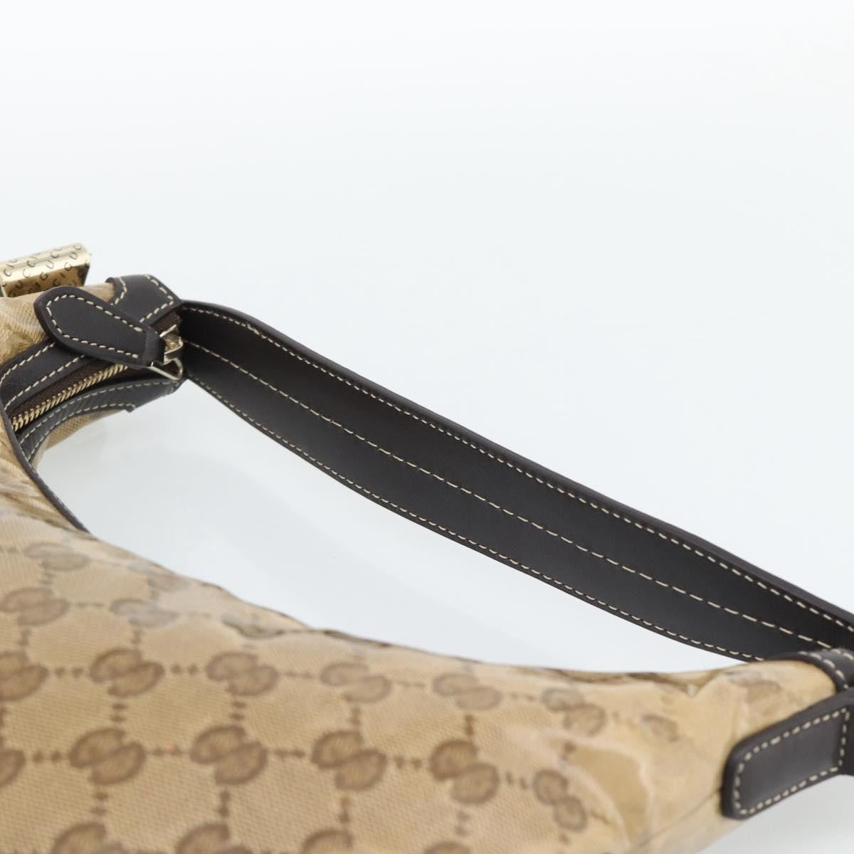 Gucci Vintage Hobo Crystal Canvas Beige Canvas Shoulder Bag Bag (Pre-Owned)