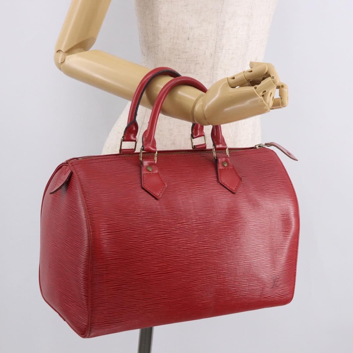 Louis Vuitton Speedy Epi Leather Red Leather Handbag (Pre-Owned)