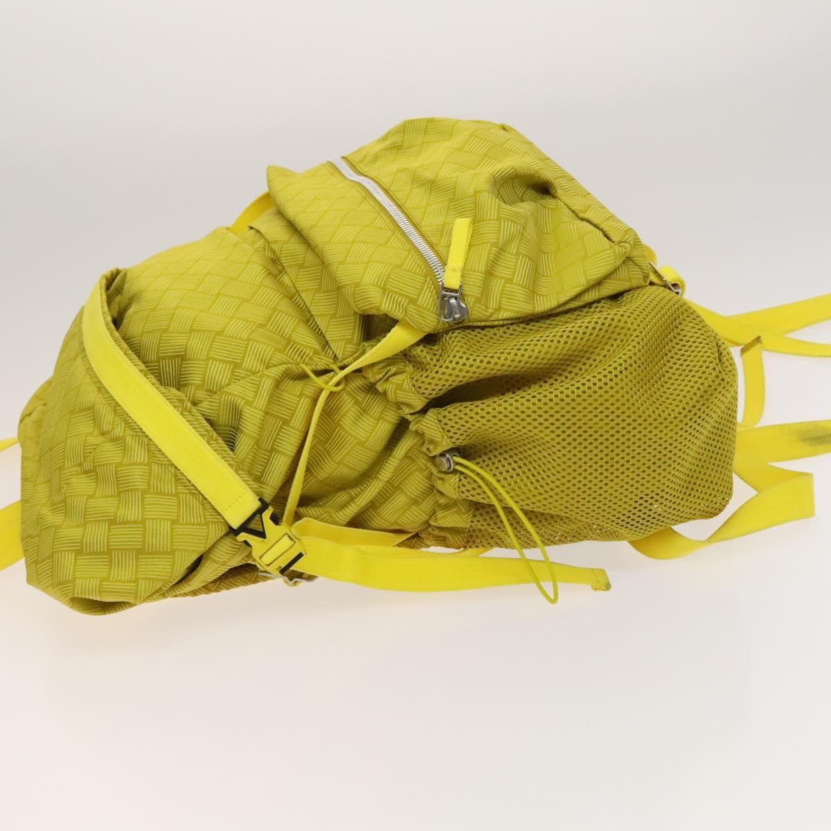 Bottega Veneta Vintage Nylon Yellow Nylon Backpack Bag (Pre-Owned)
