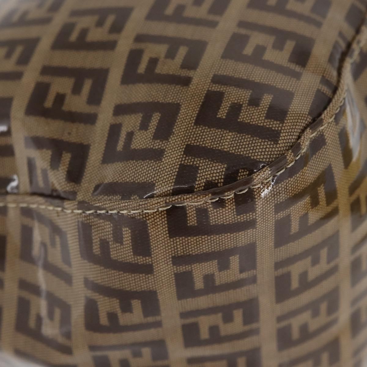 Fendi Mamma Baguette Zucchino Canvas Beige Canvas Shoulder Bag Bag (Pre-Owned)