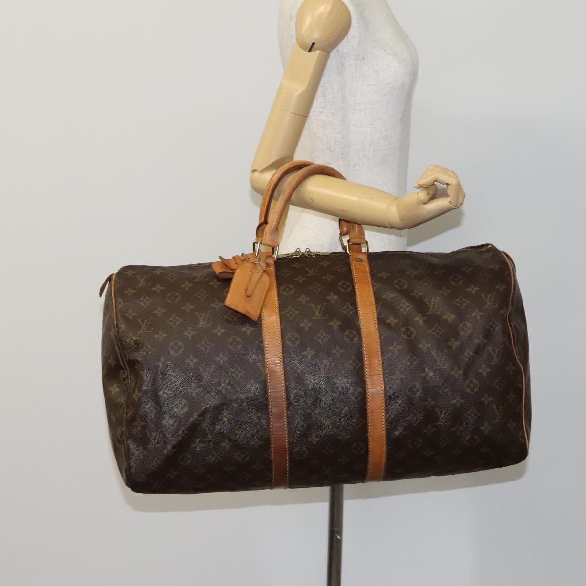 Louis Vuitton Keepall Monogram Canvas Brown Canvas Travel Bag Bag (Pre-Owned)