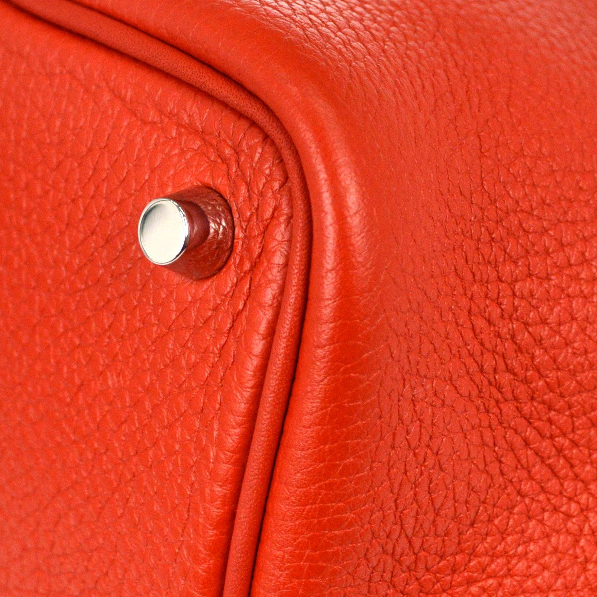 Hermes Picotin Lock Clemence Red Leather Handbag (Pre-Owned)