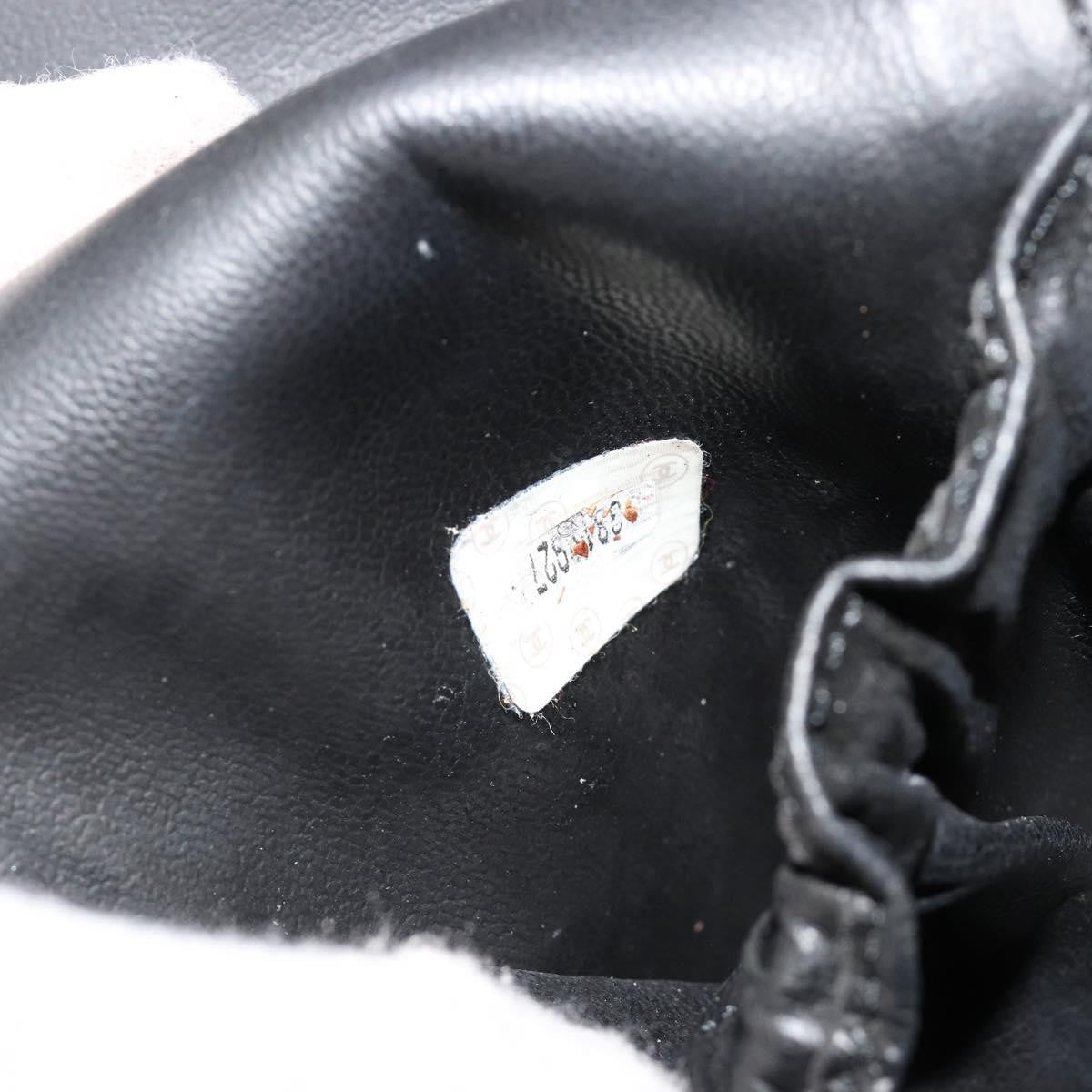 Chanel Vintage Timeless Cosmetic Case Patent Black Patent_Leather Handbag (Pre-Owned)