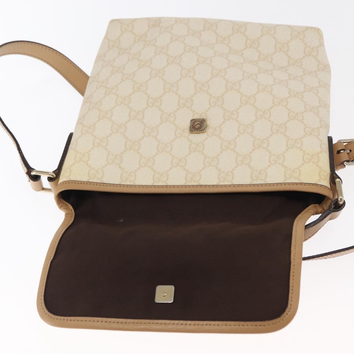 Gucci Flap Messenger Gg Coated Canvas White Pvc Shoulder Bag Bag (Pre-Owned)