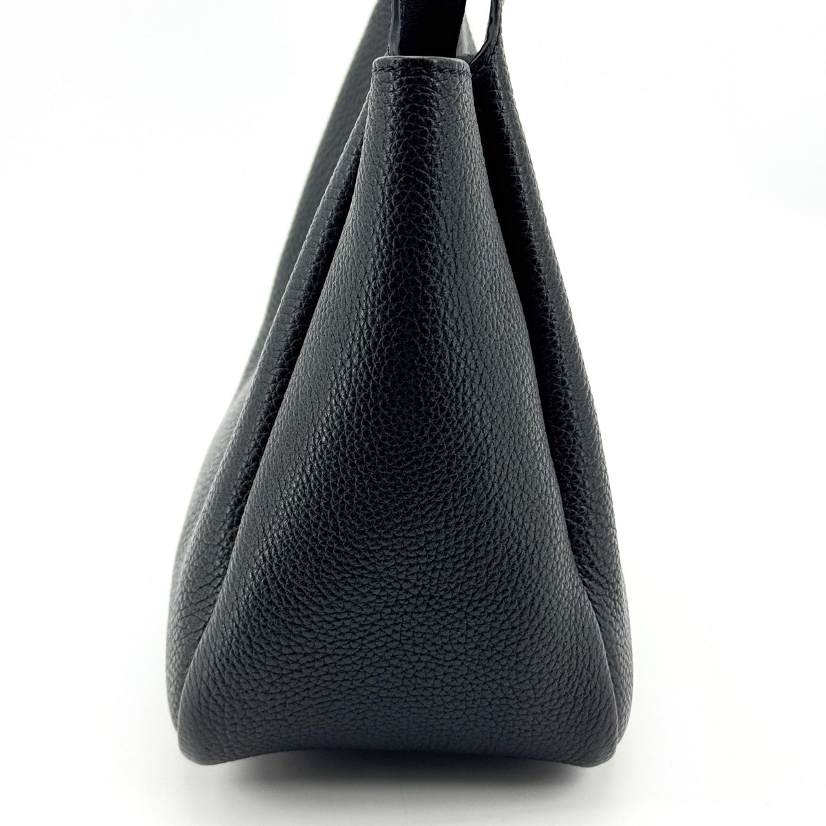 Prada Flou Dynamique Open Vitello Daino Black Leather Tote Bag Bag (Pre-Owned)