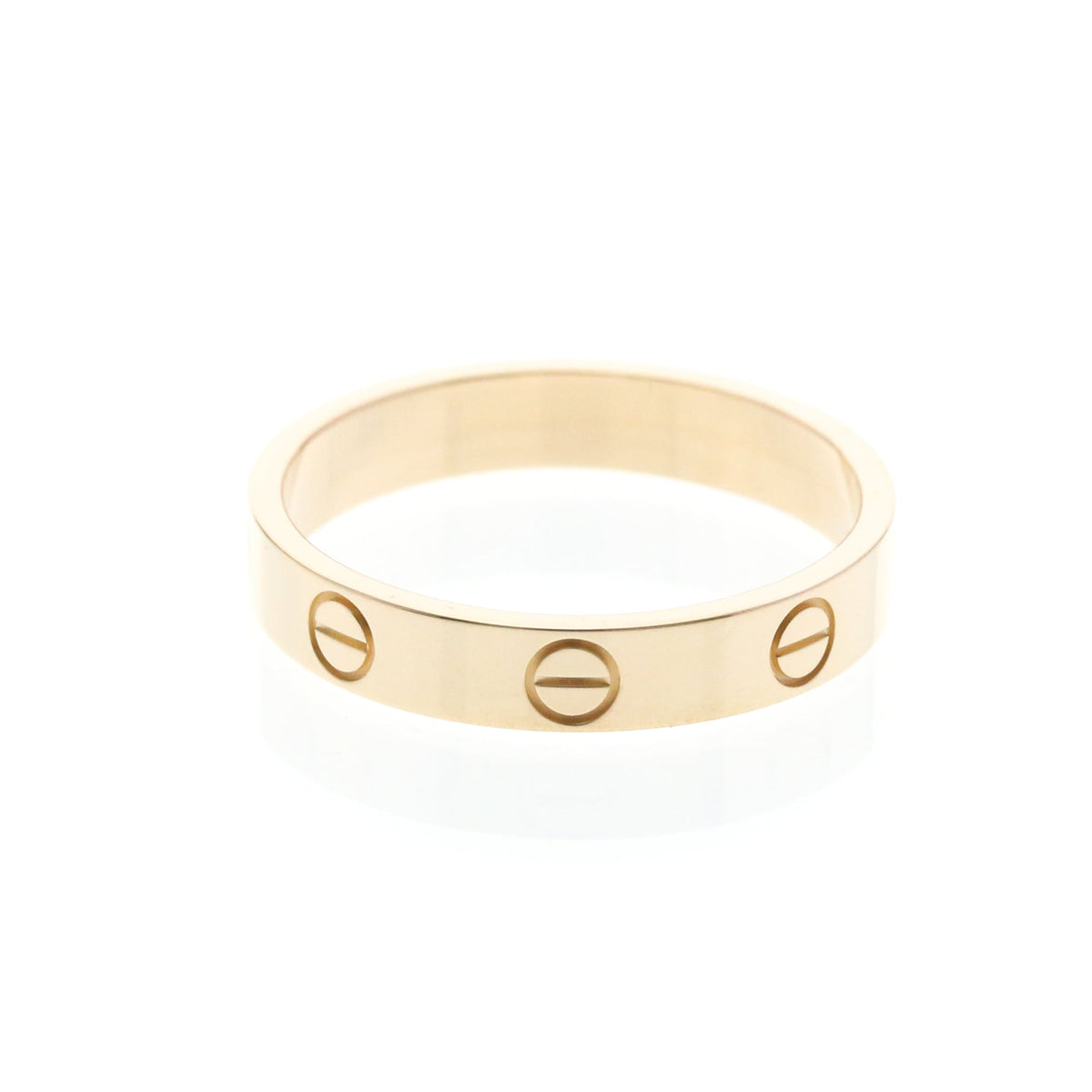 Cartier Love Band 18K White Gold Gold Pink_Gold Ring Jewelry (Pre-Owned)