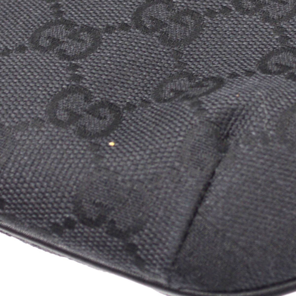 Gucci Zip Gg Denim Black Canvas Crossbody Bag Bag (Pre-Owned)