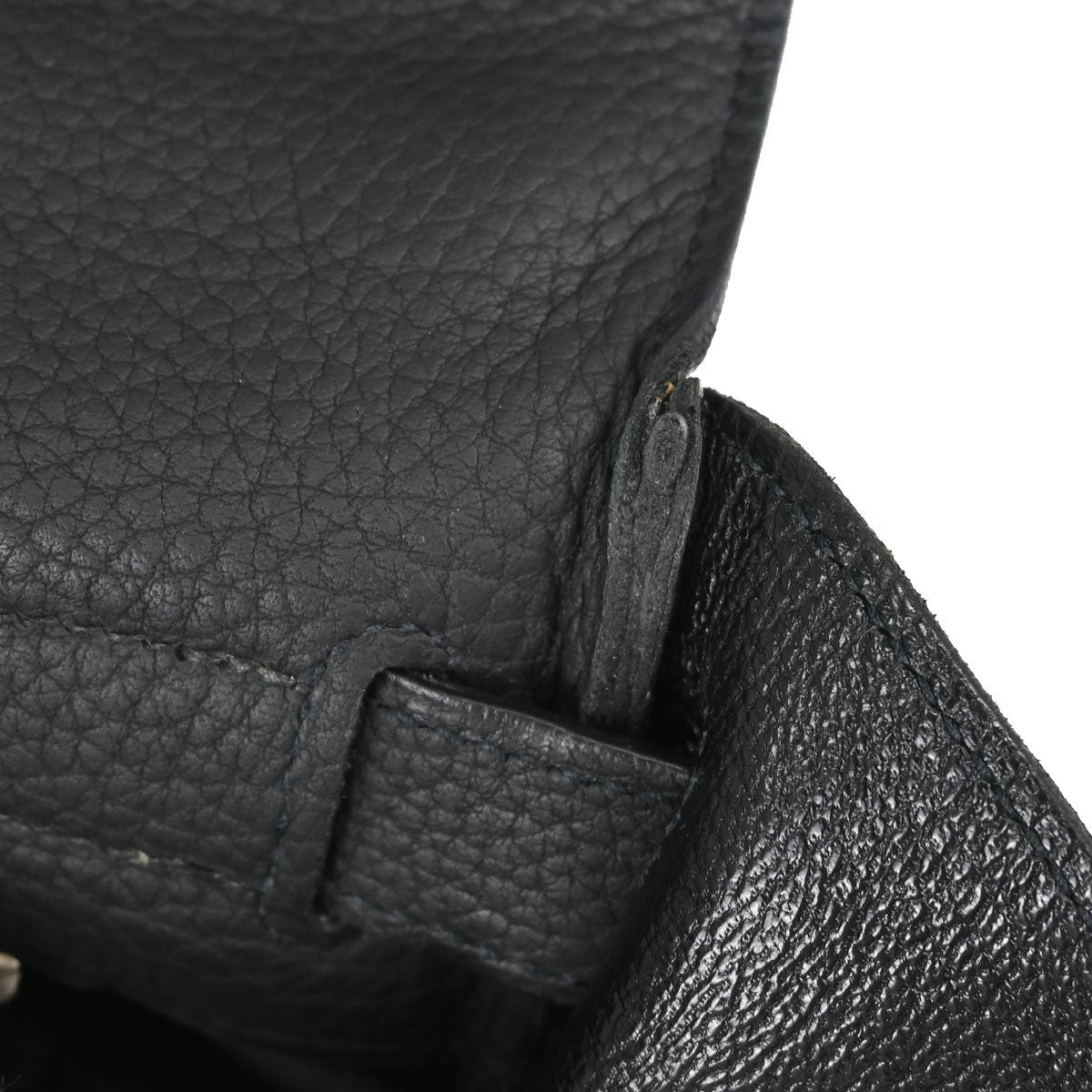 Hermes Birkin Black Togo With Palladium Hardware Black Leather Handbag (Pre-Owned)
