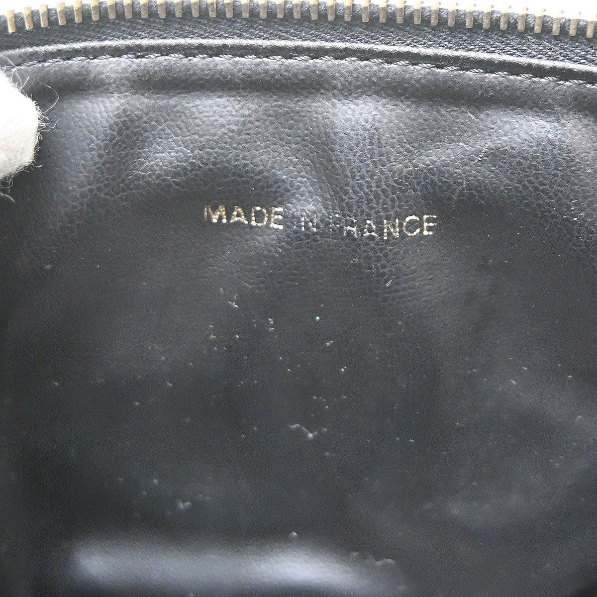 Chanel Vintage Timeless Cosmetic Case Caviar Black Leather Handbag (Pre-Owned)