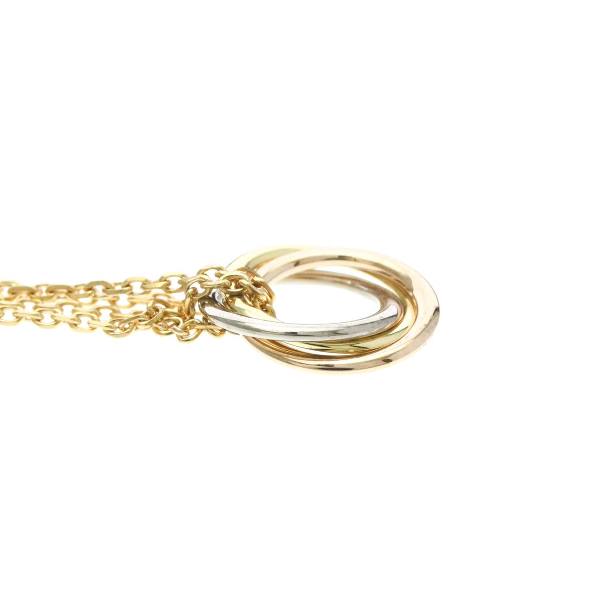 Cartier Trinity Choker 18K Tricolor Gold Gold Gold Necklace Jewelry (Pre-Owned)
