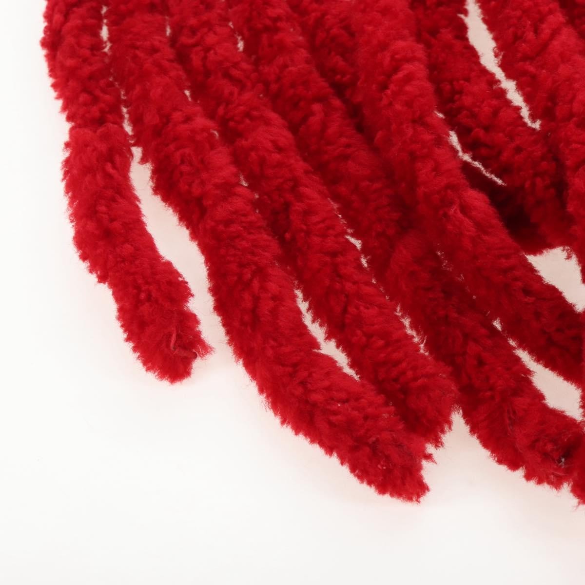 Bottega Veneta The Fringe Leather Red Textile Clutche & Pouche Bag (Pre-Owned)