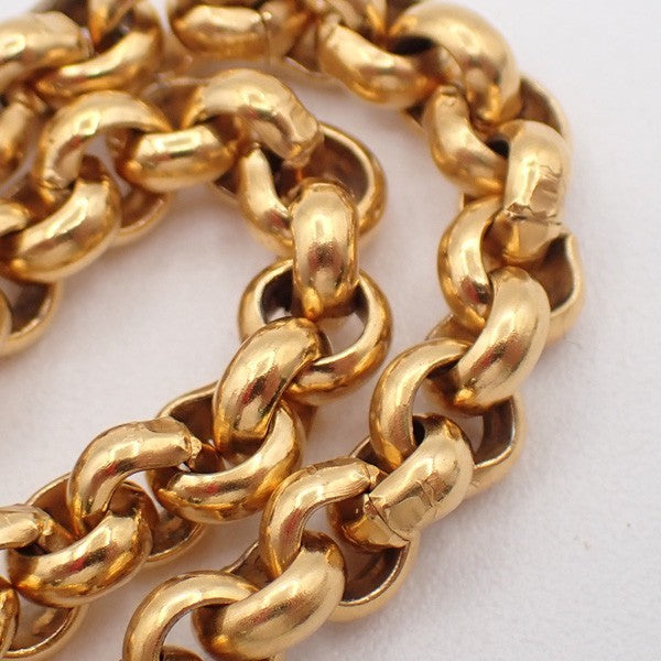 Chanel Vintage Cc Heart Pendant Long Metal Gold Gold_Plated Necklace Jewelry (Pre-Owned)